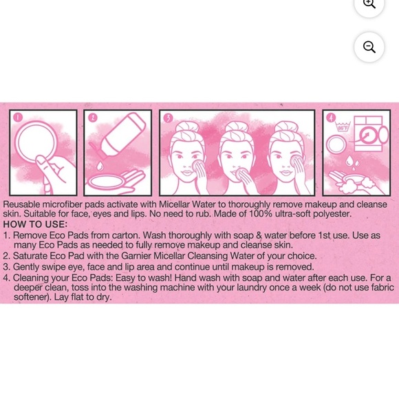 Garnier SkinActive Micellar Cleansing Pads – Reusable Makeup Remover Pads - 3 Pk - Picture 3 of 5